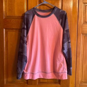 Camo Pink crew neck top